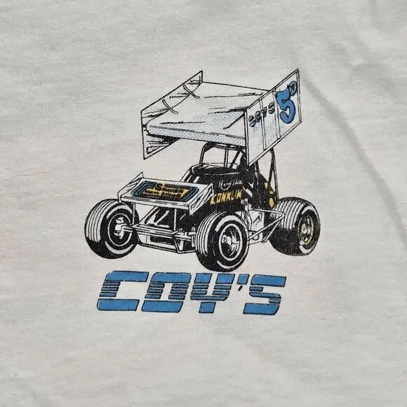 Vintage 1990 Randy Roberts Midget Racing T-Shirt Men’s Large Hanes 80s NASCAR - Picture 3 of 10